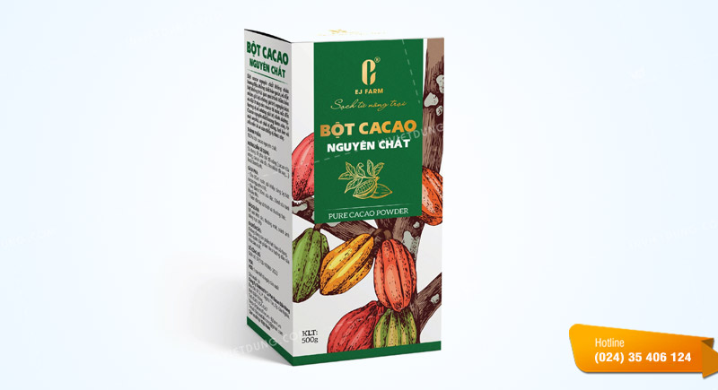 Hộp nắp gài đựng bột cacao