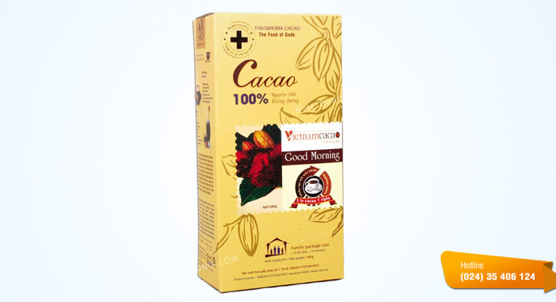 Mẫu hộp giấy đựng bột cacao đẹp
