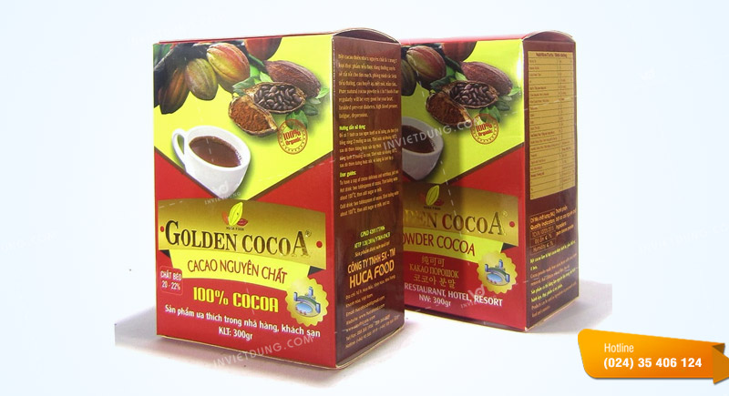 Mẫu hộp giấy đựng bột cacao đẹp