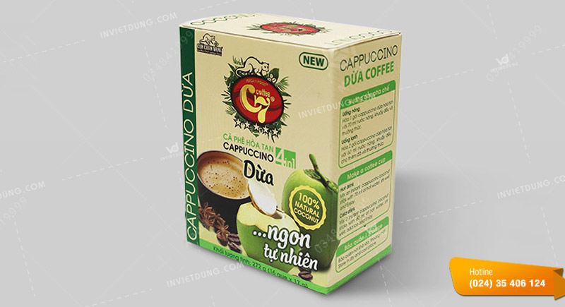 Mẫu hộp giấy đựng cà phê