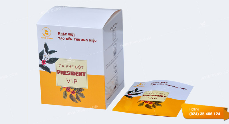 Mẫu hộp giấy đựng cà phê