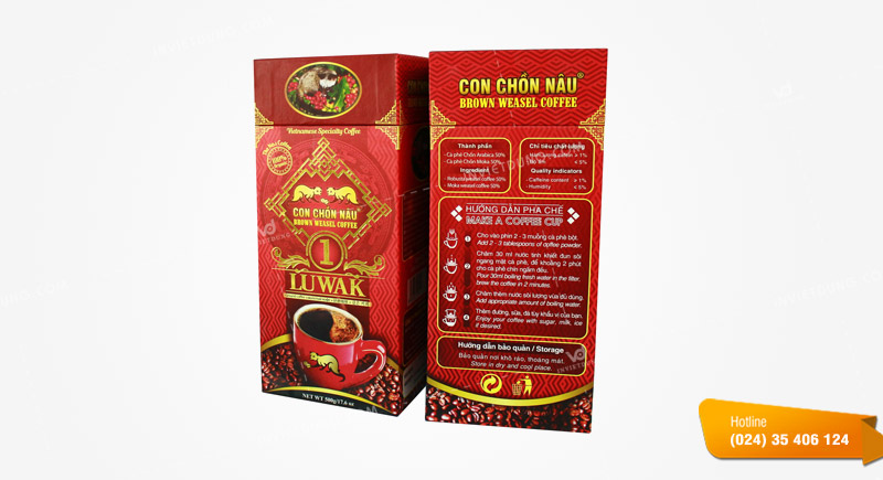 Mẫu hộp giấy đựng cà phê