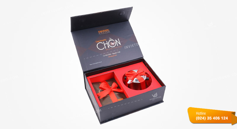 Hộp giấy nam châm (nắp lật)