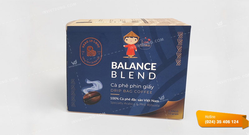 Mẫu hộp giấy đựng cà phê