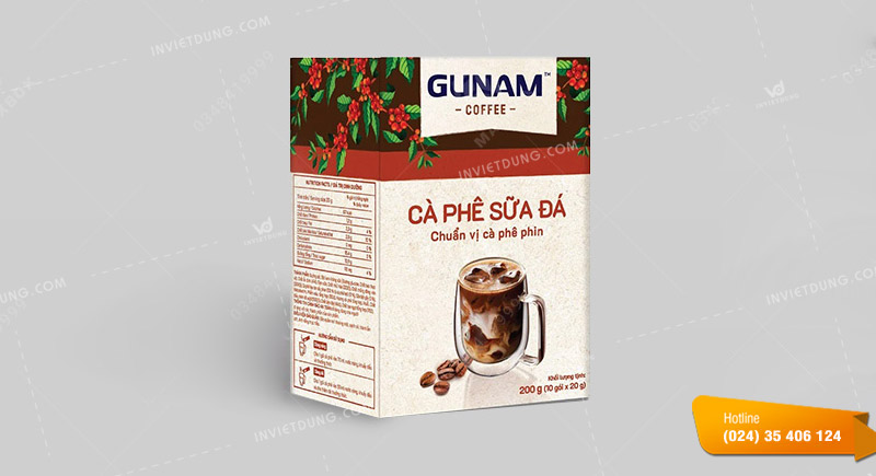 Mẫu hộp giấy đựng cà phê