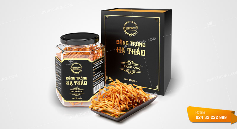 Mẫu hộp giấy đựng đông trùng hạ thảo