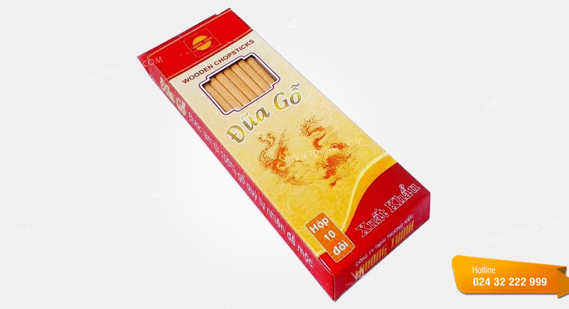 Mẫu hộp giấy đựng đũa, muỗng
