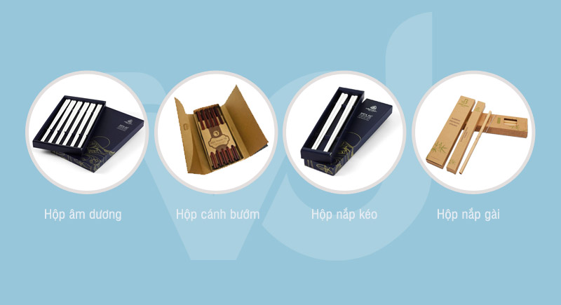 Kiểu dáng các loại hộp đựng đũa, muỗng thông dụng