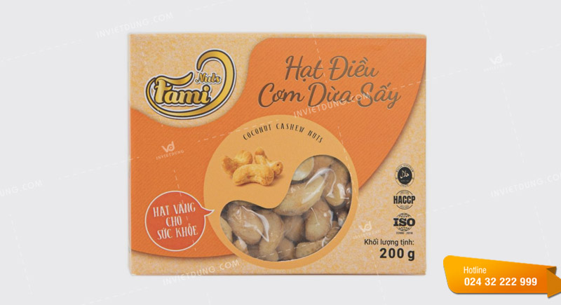 Mẫu hộp giấy đựng hạt điều