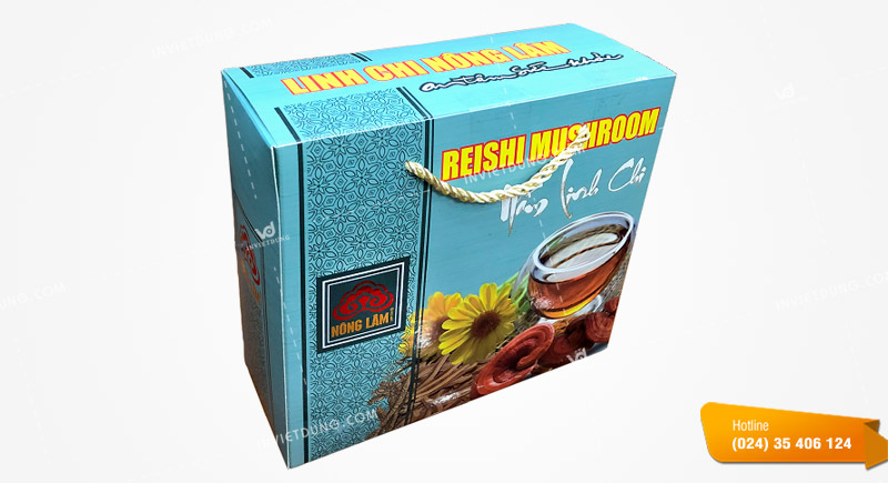 Mẫu hộp giấy đựng nấm linh chi đẹp