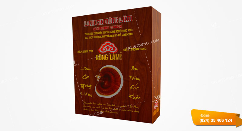 Mẫu hộp giấy đựng nấm linh chi đẹp