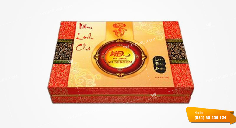 Mẫu hộp giấy đựng nấm linh chi đẹp