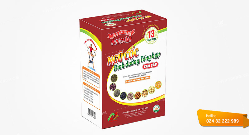 Mẫu hộp giấy đựng ngũ cốc