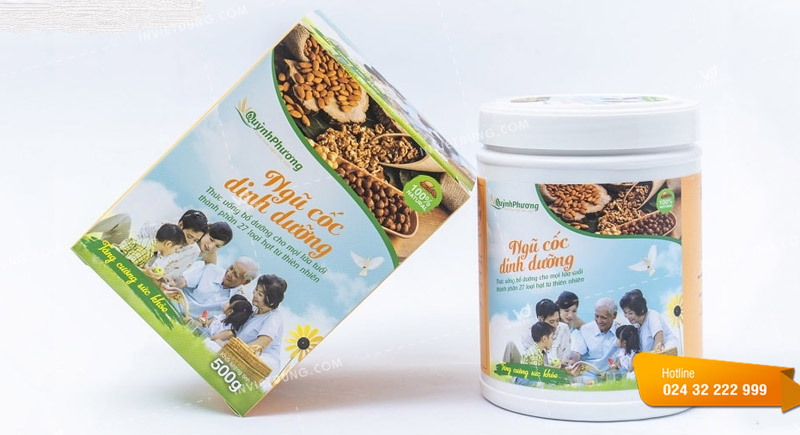 Mẫu hộp giấy đựng ngũ cốc