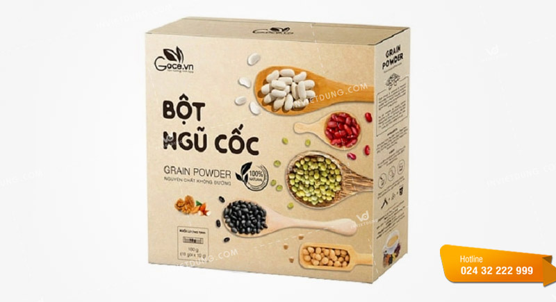 Mẫu hộp giấy đựng ngũ cốc