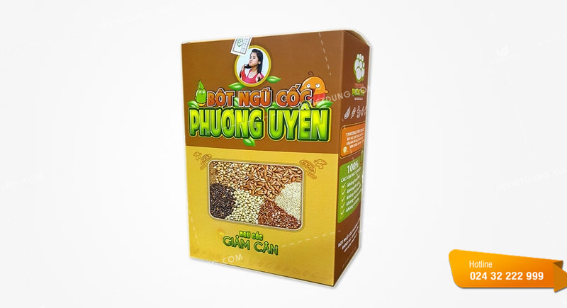 Mẫu hộp giấy đựng ngũ cốc