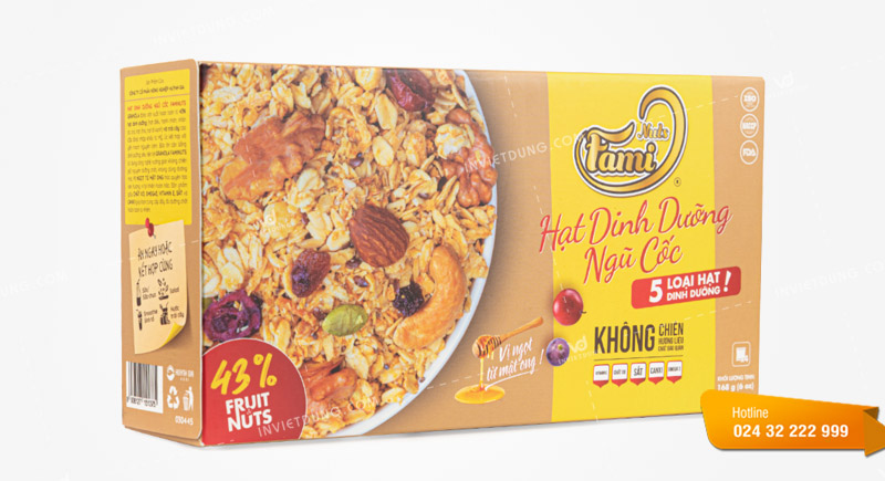 Mẫu hộp giấy đựng ngũ cốc