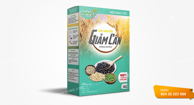 Mẫu hộp giấy đựng ngũ cốc
