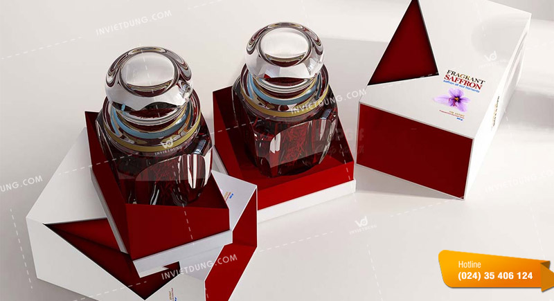 Hộp saffron nắp gập