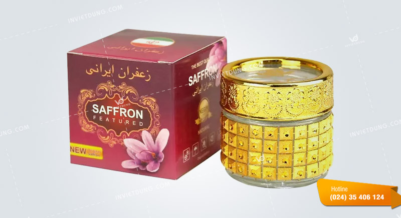 Hộp saffron nắp gài