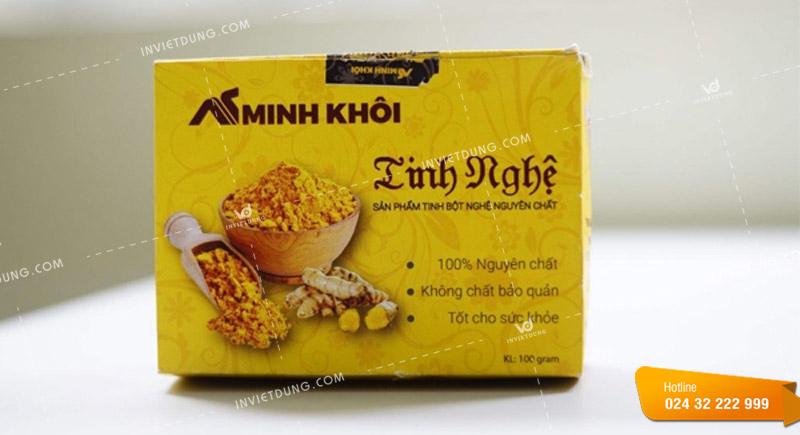 Mẫu hộp giấy đựng tinh bột nghệ