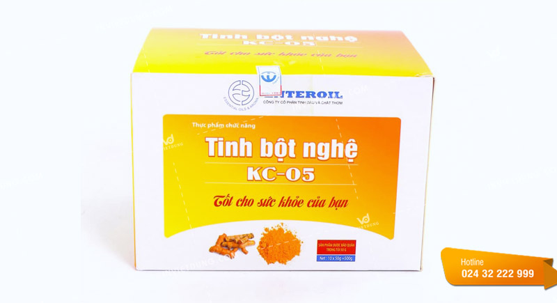 Mẫu hộp giấy đựng tinh bột nghệ