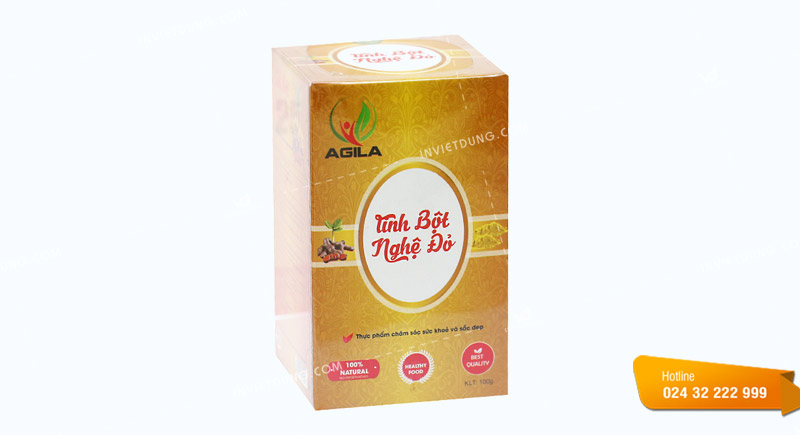Mẫu hộp giấy đựng tinh bột nghệ