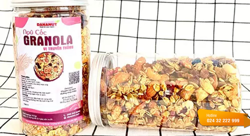 Mẫu tem nhãn ngũ cốc Granola