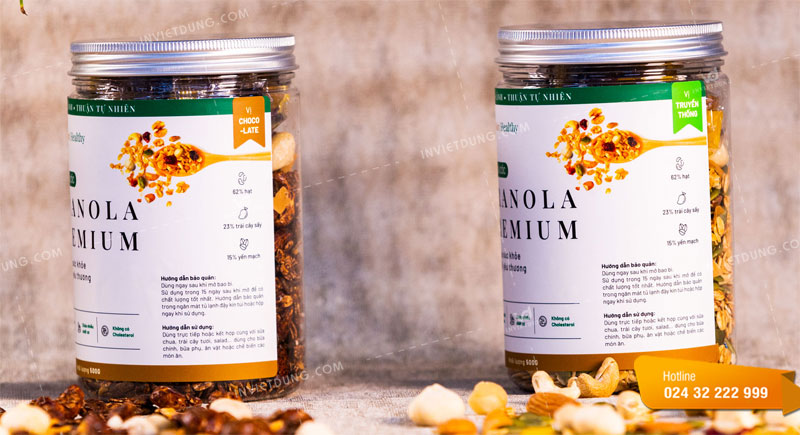 Mẫu tem nhãn ngũ cốc dinh dưỡng do In Việt Dũng thực hiện
