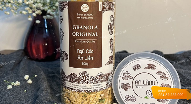 Mẫu tem nhãn ngũ cốc đẹp do In Việt Dũng thực hiện