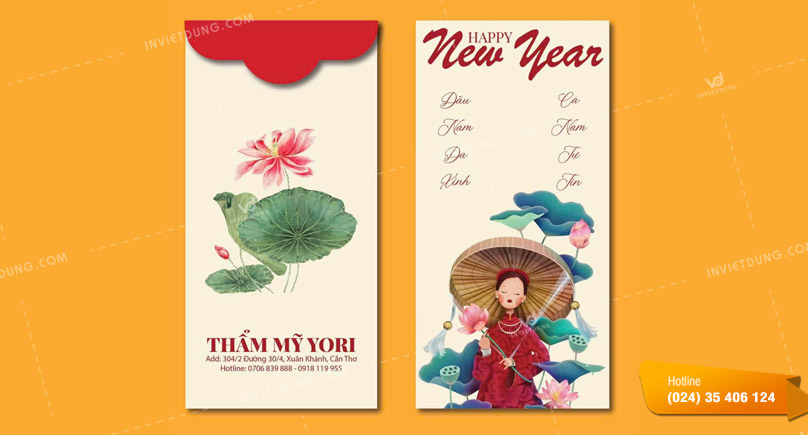 Mẫu mockup bao lì xì