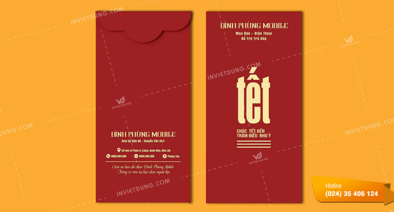 Mẫu mockup bao lì xì