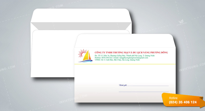 Mẫu phong bì công ty du dịch