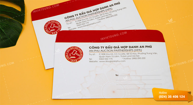 Mẫu phong bì công ty thương mại