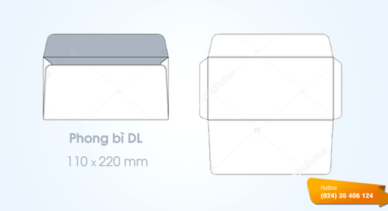 Kích thước tiêu chuẩn của phong bì DL
