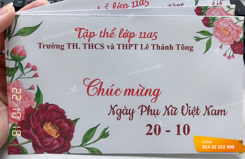 Mẫu phong bì 20/10 đẹp