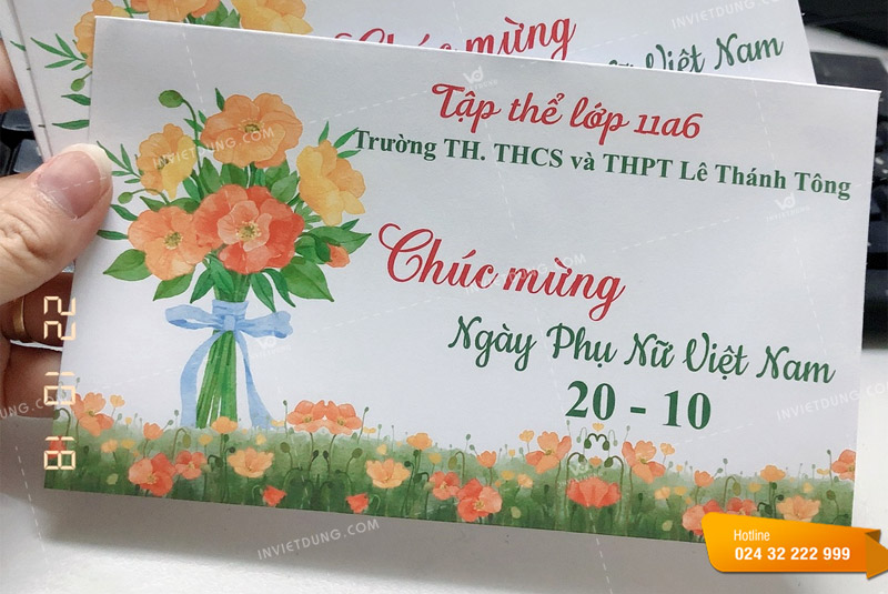 Mẫu phong bì 20/10 đẹp