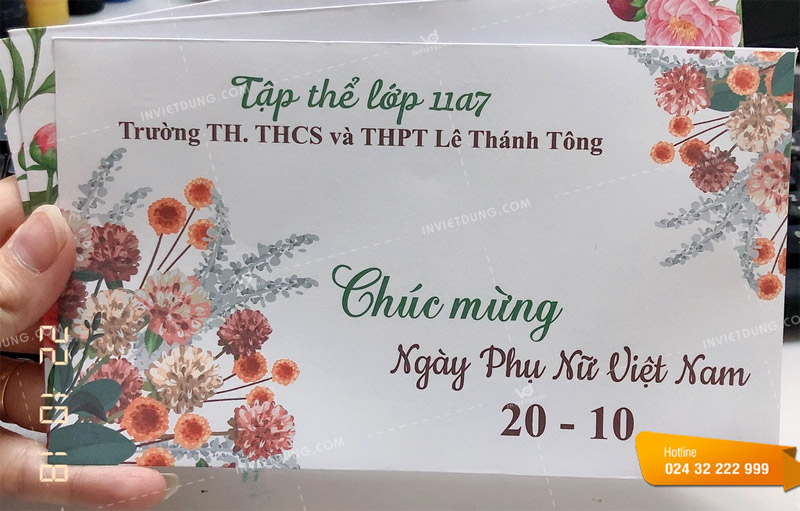 Mẫu phong bì 20/10 đẹp