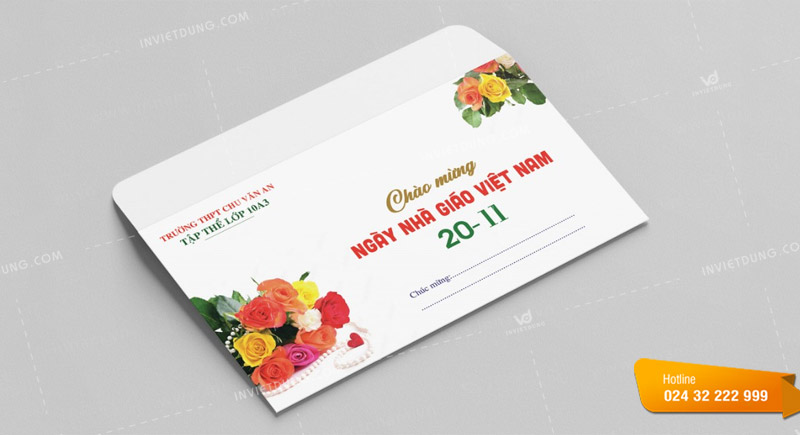 Mẫu phong bì ngày 20/11 thiết kế đẹp