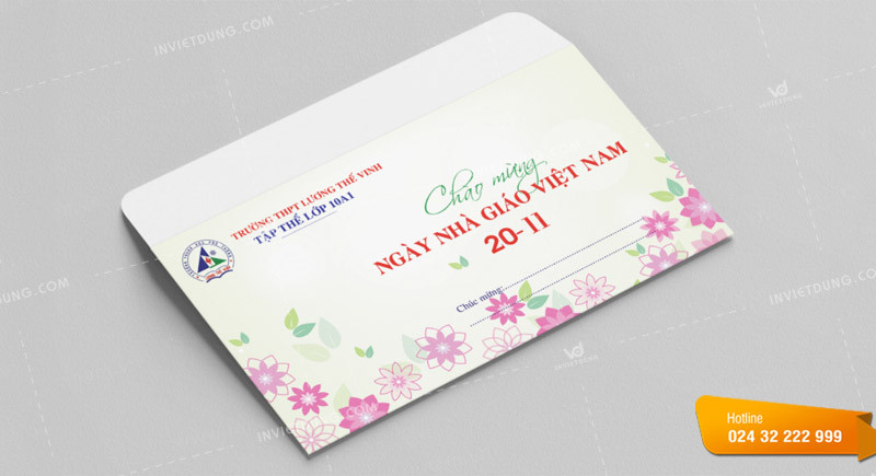 Mẫu phong bì ngày 20/11 thiết kế đẹp