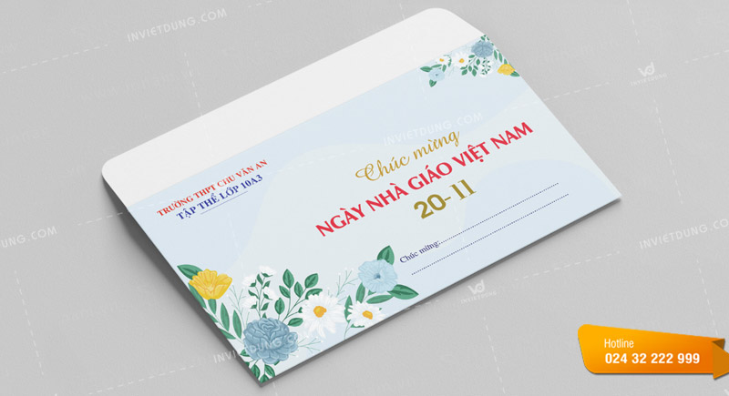 Mẫu phong bì ngày 20/11 thiết kế đẹp