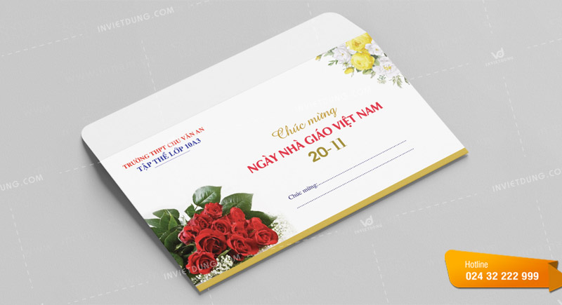 Mẫu phong bì ngày 20/11 thiết kế đẹp