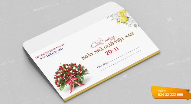 Mẫu phong bì ngày 20/11 thiết kế đẹp