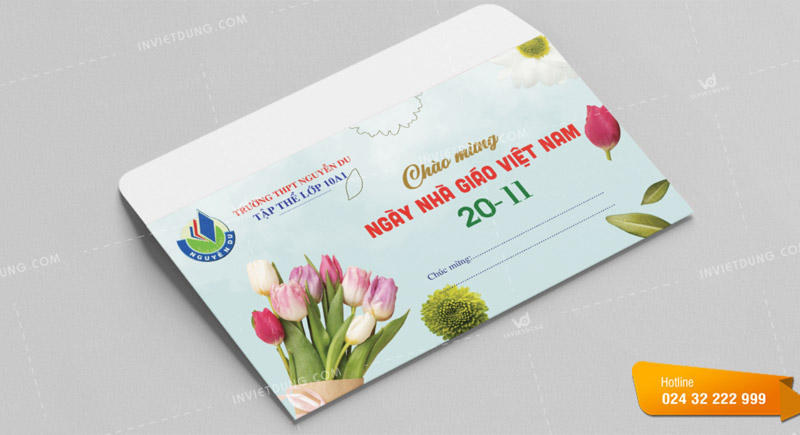 Mẫu phong bì ngày 20/11 thiết kế đẹp