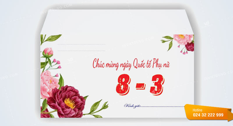 Mẫu phong bì ngày 8/3 đẹp