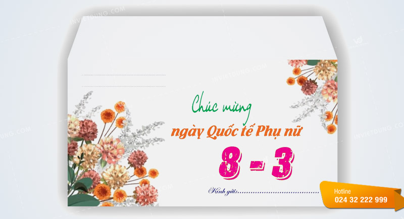 Mẫu phong bì ngày 8/3 đẹp