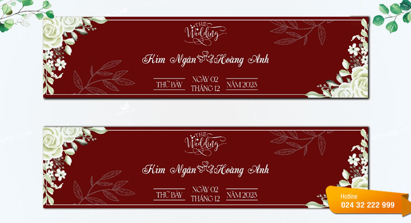 Mẫu tem dán chai nước đám cưới đẹp ấn tượng