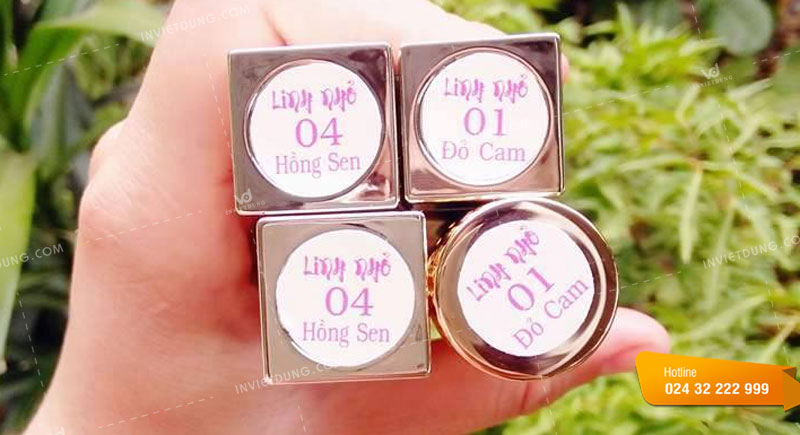 Mẫu tem dán đáy son handmade 