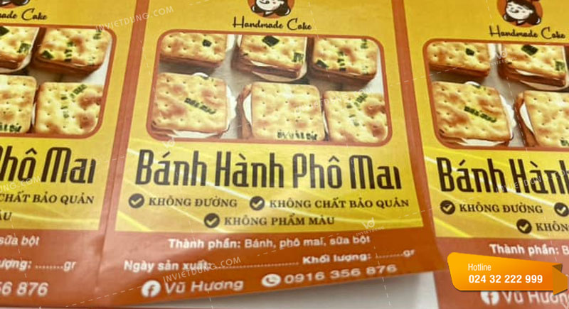 Mẫu tem nhãn bánh hành phô mai