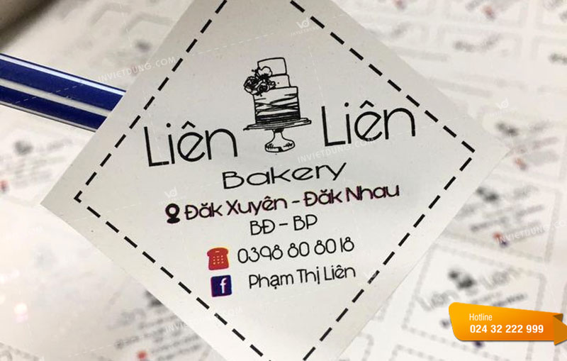 Mẫu tem nhãn bánh mì Liên Liên